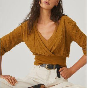 Anthropologie Knit  2-Piece Sweater & Tank Set Brown Small